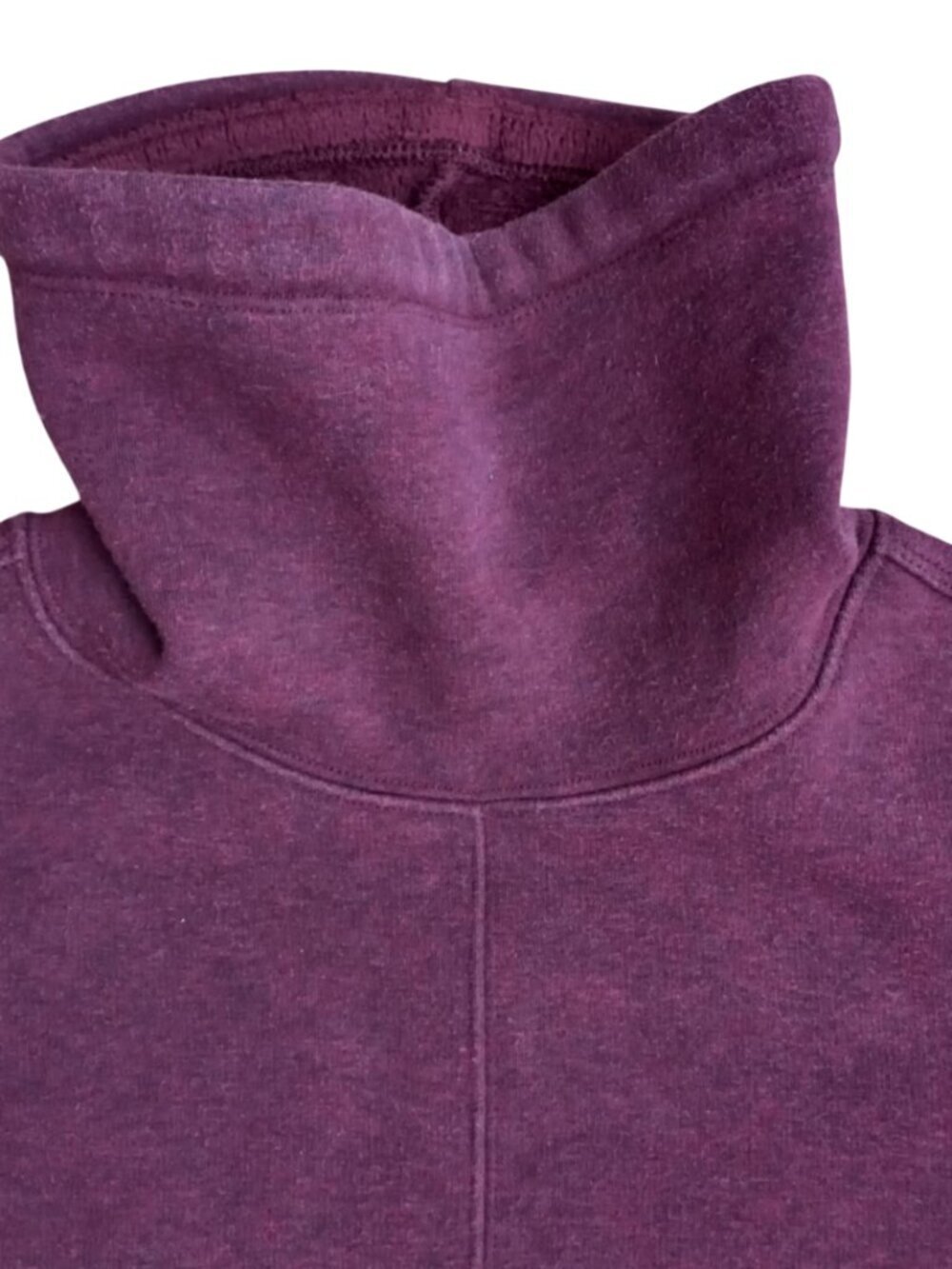 Athleta Cozy Fleece Pullover – Women’s Size XS, Plum High Neck Sweatshirt - Picture 4 of 10
